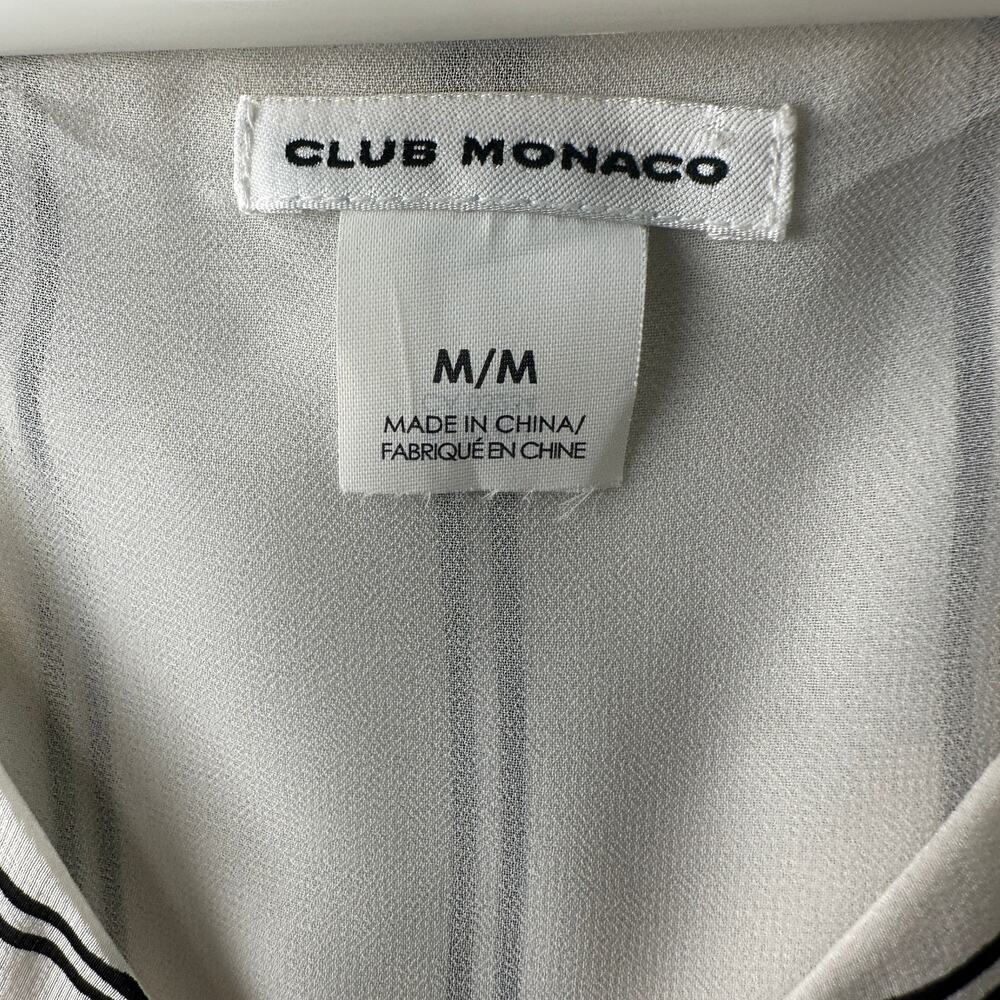 Club Monaco White Chevron Sleeveless Blouse – Size M - Picture 5 of 8